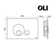 MEDIDAS PULSADOR CISTERNA EMPOTRADA GLOBE OLI